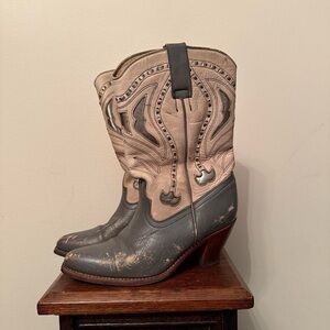 Vintage 42nd Street Two-Tone Cowboy Boots